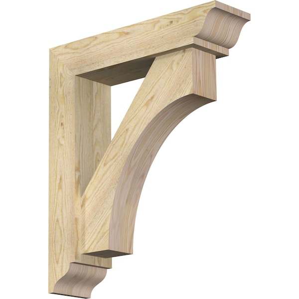 Ekena Millwork Westlake Traditional Rough Sawn Bracket w/ Offset Brace, Douglas Fir, 6"W x 24"D x 28"H BKT0604X24X28WTL01RDF - main